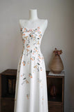 Sweet Prom Dress Spaghetti Straps Floral Prom Gown Evening Dresses Gala Dress Party Dress HZ0319
