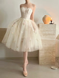 Pretty Prom Dress Spaghetti Straps Pleated Floral Prom Gown Evening Dresses Gala Dress Party Dress HZ0319