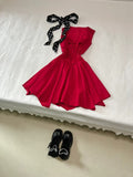 Elegant Prom Dress A Line Bowknot Pleated Prom Dress Homecoming Dresses Party Dress HZ0319