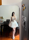 Sexy Homecoming Dress Spaghetti Straps Pleated Short Prom Dress Cocktail Dress HZ0319