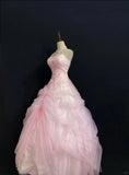 Beauty Ball Gown Spaghetti Straps Pleated Tulle Evening Dress 16th Dress Prom Dress HZ0319