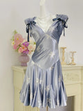 Beauty Homecoming A Line Dress V-neck Print Short Prom Dress Party Dress HZ0319