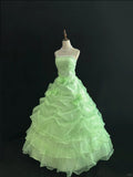 Cute Ball Gown Spaghetti Straps Pleated Tulle Evening Dress Quinceanera Dress Prom Dress HZ0319