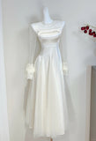 Elegant Prom Dress Crew Neck Tulle Evening Dress Gala Dress HZ0319