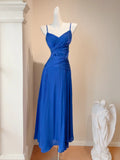 Pretty Prom Dress Spaghetti Straps Pleated Gala Dress Evening Dress HZ0319