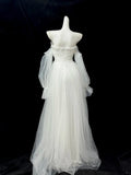Pretty Prom Dress A Line Sweetheart Tulle Pleated Evening Dress Gala Dress HZ0319