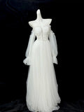 Pretty Prom Dress A Line Sweetheart Tulle Pleated Evening Dress Gala Dress HZ0319