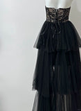 Beauty Homecoming Dress Strapless Tulle Short Prom Dress Birthday Party Dress HZ0319