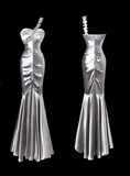 Shiny Prom Dress One Shoulder Pleated Mermaid Gala Dress Evening Dress Prom Gown HZ0319