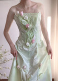 Elegant Prom Dress A Line Strapless Birthday Party Dress Evening Dress Gala Dress HZ0319