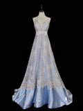 Charming Prom Dress A Line V-neck Backless Evening Dress Gala Dress HZ0319