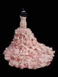 Sweet Prom Dress Sweetheart Ruffle Tiered Mermaid Evening Dress Gala Dress HZ0319