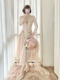 Elegant Prom Dress V-neck Pleated Lace Date Dress Party Dress HZ0319