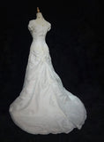 Beauty A Line Square Neck Pleated Wedding Dress HZ0319