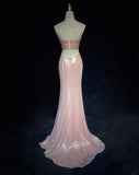 Shiny Prom Dress Spaghetti Straps Beading Mermaid Gala Dress Evening Dress Birthday Dress HZ0319