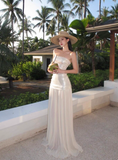 Shiny Women Dress Strapless Pleated Party Dress Summer Date Dress Vacation Dress HZ0319