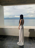 Minimalist Women Dress One Shoulder Fitted Pleated Summer Date Dress Seaside Party Dress HZ0319