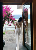Minimalist Women Dress One Shoulder Fitted Pleated Summer Date Dress Seaside Party Dress HZ0319
