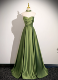 Elegant Prom Dress A Line Sweetheart Pleated Evening Dress Gala Dress HZ0319
