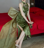 Elegant Prom Dress Halter Bowknot Gala Dress Evening Dress Party Dress HZ0319