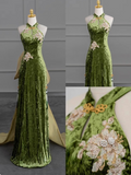 Elegant Prom Dress Halter Bowknot Gala Dress Evening Dress Party Dress HZ0319