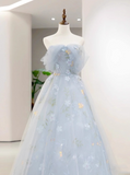 Beauty Prom Dress Off Shoulder Floral Tulle Gala Dress Evening Dress Party Dress HZ0319