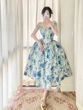 Beauty Prom Dress Off Shoulder Pleated Print Evening Dress Birthday Party Dress Gala Dress HZ0319