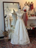 Charming Prom Dress A Line Square Neck Lace Gala Dress Evening Dress HZ0319