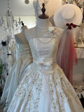 Vintage Strapless Ivory Wedding Gown Wedding Dress HZ0319