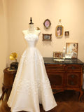 Elegant Prom Dress A Line Strapless Floral Evening Dress Gala Dress HZ0319