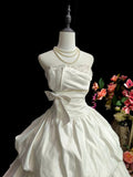 Elegant Strapless Pleated Wedding Gown Wedding Dress HZ0319