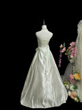 Elegant A Line Strapless Wedding Dress HZ0319