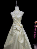 Elegant A Line Strapless Wedding Dress HZ0319