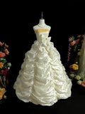 Pretty Strapless Beading Pleated Wedding Dress HZ0319