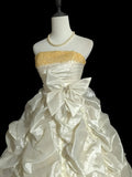 Pretty Strapless Beading Pleated Wedding Dress HZ0319