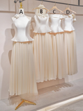 Pretty A Line Tulle Long Bridesmaid Dress HZ0319