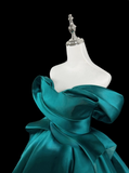Beauty Prom Dress Asymmetrical Neck Pleated Evening Dress Ball Gown HZ0319