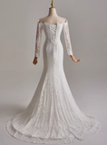 Stunning Strapless Long Sleeve Mermaid Wedding Dress HZ0319