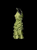 Beauty Homecoming Dress Halter Pleated Short Prom Dress Birthday Party Dress Cocktail Dress HZ0319