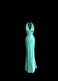 Beauty Prom Dress Halter Pleated Long Mermaid Prom Dress Evening Dress Party Dress HZ0319