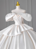Elegant Wedding Dress Off Shoulder Pleated Wedding Dress HZ0319