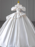 Elegant Wedding Dress Off Shoulder Pleated Wedding Dress HZ0319