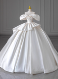 Elegant Wedding Dress Off Shoulder Pleated Wedding Dress HZ0319