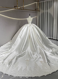 Romantic Wedding Dress Strapless Pleated Wedding Dress HZ0319