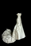 Minimalist Wedding Dress A Line Strapless Pleated Wedding Dress HZ0319