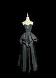 Beauty Prom Dress Black Sweetheart Pleated Long Prom Dress Evening Dress HZ0319