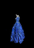 Charming Prom Dress Blue Spaghetti Straps Pleated Long Prom Dress Birthday Dress Ball Gown HZ0319