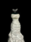Minimalist Wedding Dress Strapless Pleated Mermaid Wedding Dress HZ0319