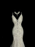 Charming Wedding Dress Spaghetti Straps Backless Mermaid Wedding Dress HZ0319