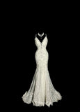 Charming Wedding Dress Spaghetti Straps Backless Mermaid Wedding Dress HZ0319